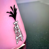 3.5" Silika Mini 10mm Dab Rig Pendant (Pink)