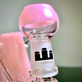 3.5" Silika Mini 10mm Dab Rig Pendant (Pink)