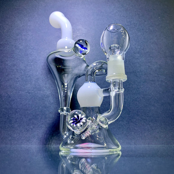 Triple Flower Implosion Millie Recycler Dab Rig