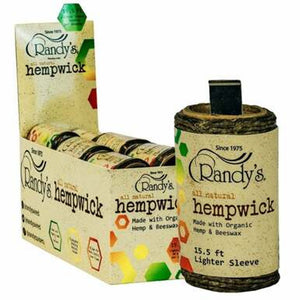 Randys Hemp Wick 15.5 Ft BIC Lighter Sleeve Bundle