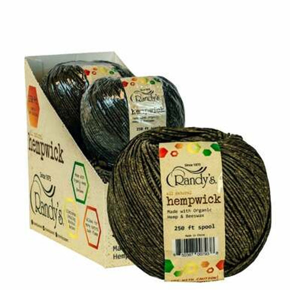 Randys Hemp Wick 250 Ft Spool