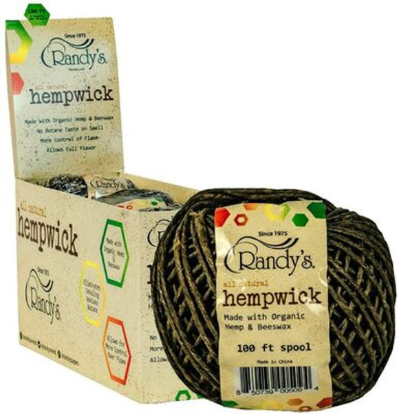 Randys Hemp Wick 100 Ft Spool